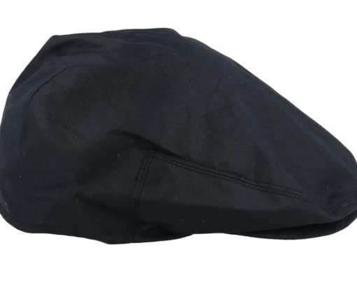 Flat Caps-Jaxon & James Oilcloth Black Flat Cap -