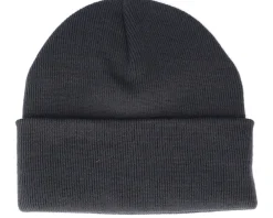 Cuff Beanies-Bearded Man Old English B Patch Graphite Grey Beanie -