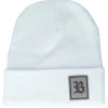 Cuff Beanies-Bearded Man Old English B Patch White Beanie -