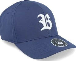 Flexfit-Bearded Man Old English B White On Navy Flexfit -