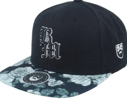 Snapback-Bearded Man Old English Logo Black/Grey Rose Snapback -