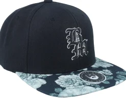 Snapback-Bearded Man Old English Logo Black/Grey Rose Snapback -