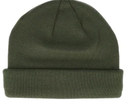 Short Beanies | Blank Beanies-Beechfield Olive Recycled Mini Fisherman Short Beanie - Green