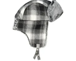 Trapper-HUF Ombre Plaid Aviator Hat Black Trapper -