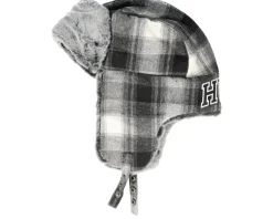 Trapper-HUF Ombre Plaid Aviator Hat Black Trapper -