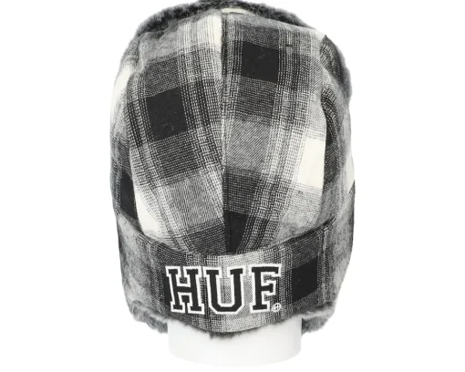 Trapper-HUF Ombre Plaid Aviator Hat Black Trapper -