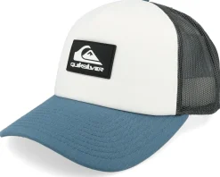 Trucker-Quiksilver Omnipotent White/Blue/Charcoal Foam A-Frame Trucker -