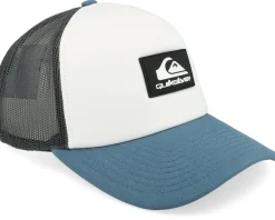 Trucker-Quiksilver Omnipotent White/Blue/Charcoal Foam A-Frame Trucker -
