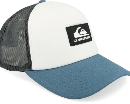Trucker-Quiksilver Omnipotent White/Blue/Charcoal Foam A-Frame Trucker -