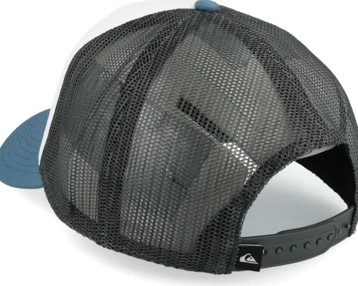 Trucker-Quiksilver Omnipotent White/Blue/Charcoal Foam A-Frame Trucker -