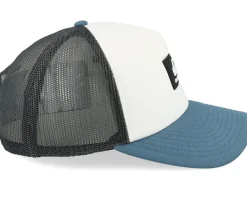 Trucker-Quiksilver Omnipotent White/Blue/Charcoal Foam A-Frame Trucker -