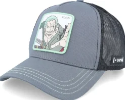 Trucker-Capslab One Piece Zoro Grey/Black A-Frame Trucker -