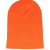 Clearance Beechfield Orange Long Blank Beanie -