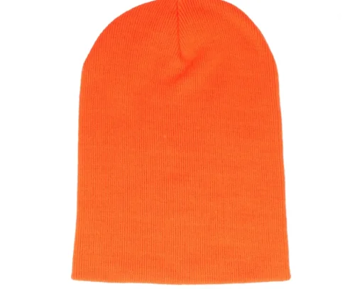 Clearance Beechfield Orange Long Blank Beanie -