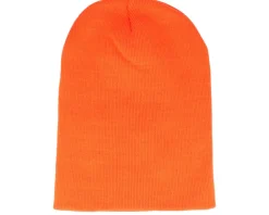 Clearance Beechfield Orange Long Blank Beanie -