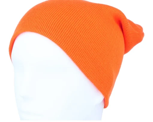 Clearance Beechfield Orange Long Blank Beanie -
