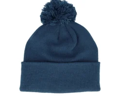 Clearance Beechfield Original Pom Pom Petrol Beanie - Blue