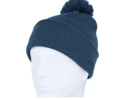 Clearance Beechfield Original Pom Pom Petrol Beanie - Blue