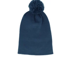 Clearance Beechfield Original Pom Pom Petrol Beanie - Blue