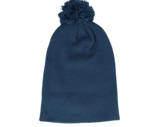 Clearance Beechfield Original Pom Pom Petrol Beanie - Blue