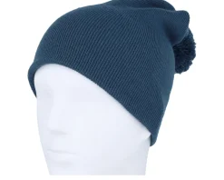 Clearance Beechfield Original Pom Pom Petrol Beanie - Blue