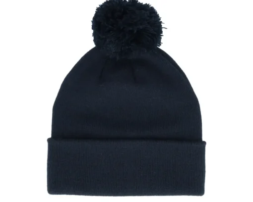 Clearance Beechfield Original Pom Pom Petrol Beanie - Blue