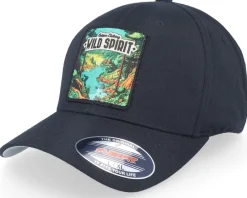 Sale Wild Spirit Outdoor Clothing Forest Lake Black Flexfit -