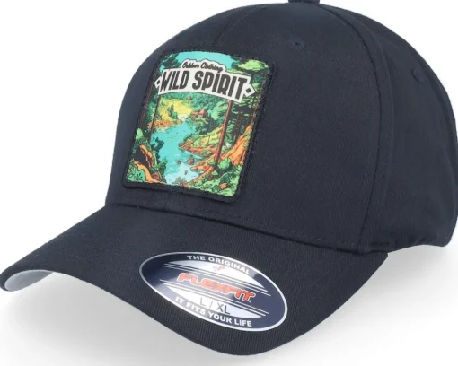 Sale Wild Spirit Outdoor Clothing Forest Lake Black Flexfit -