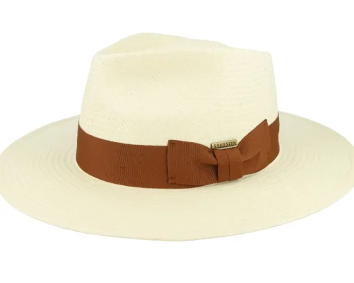 Straw Hat-Stetson Outdoor Toyo Lnatural With Vintage Finish Straw Hat -