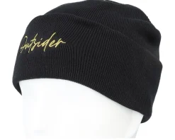 Cuff Beanies-Upfront Outsider Organic Beanie Color Black Cuff -