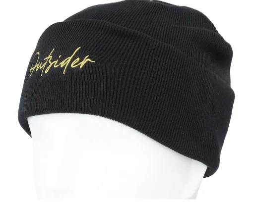 Cuff Beanies-Upfront Outsider Organic Beanie Color Black Cuff -