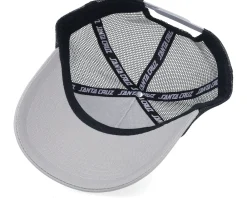 Skate-Santa Cruz Oval Check Flame /Stone Grey Trucker - White