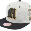 Snapback-Mitchell & Ness Own Brand Melton Patch /Black Snapback - Grey