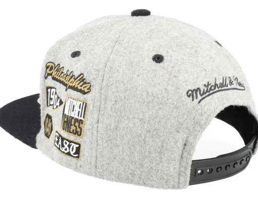 Snapback-Mitchell & Ness Own Brand Melton Patch /Black Snapback - Grey