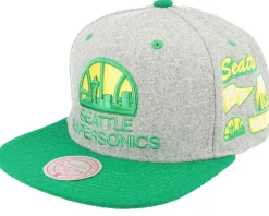 Snapback-Mitchell & Ness Own Brand Melton Patch /Black Snapback - Grey