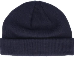 Short Beanies | Blank Beanies-Beechfield Oxford Navy Recycled Mini Fisherman Short Beanie - Blue
