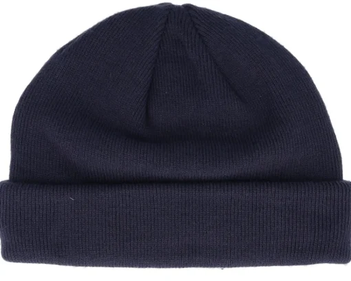 Short Beanies | Blank Beanies-Beechfield Oxford Navy Recycled Mini Fisherman Short Beanie - Blue