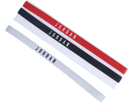 Headband-Jordan 3 Pack Red/Black/Grey Headbands -