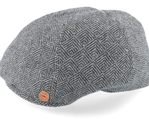 Flat Caps-Mayser Paddy Premium Grey Flatcap -