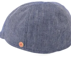 Fashion Mayser Paddy Stripes Marine Flat Cap - Blue