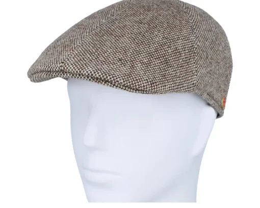 Flat Caps-Mayser Paddy Tweed Beige Flat Cap -