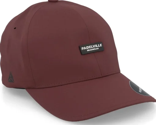 Best Padelville Padel Headwear White Rubber Maroon Delta Flexfit - Red