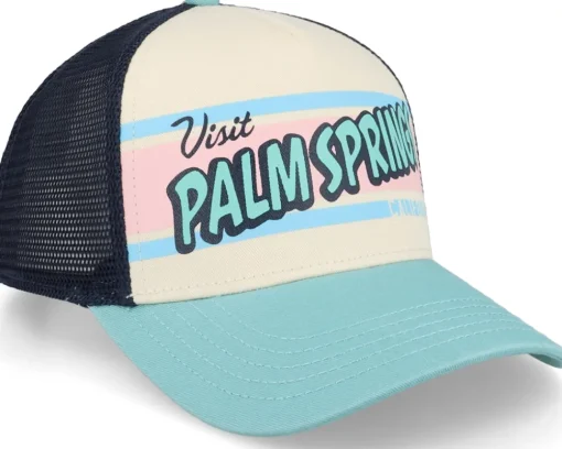 Trucker-American Needle Palm Springs Sinclair Ivory/Navy/Seafoam Trucker -