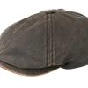 Outlet Stetson 6-Panel Cap Co/Pes Schwarz Flatcap -