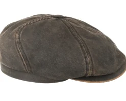 Outlet Stetson 6-Panel Cap Co/Pes Schwarz Flatcap -