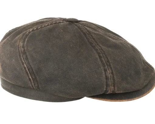 Outlet Stetson 6-Panel Cap Co/Pes Schwarz Flatcap -