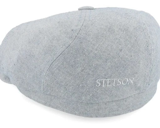 Flat Caps-Stetson 6-panel Cap Cotton Sustainable Light Blue Flat Cap -