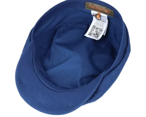 Flat Caps-Stetson 6-Panel Cap Cotton Twill Blue Flat Cap -