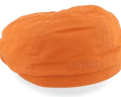 Flat Caps-Stetson 6-panel Cap Cotton Twill Orange Flatcap -
