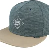 Snapback-Djinns 6 Panel Cap Cottoncheck Light Olive Snapback -